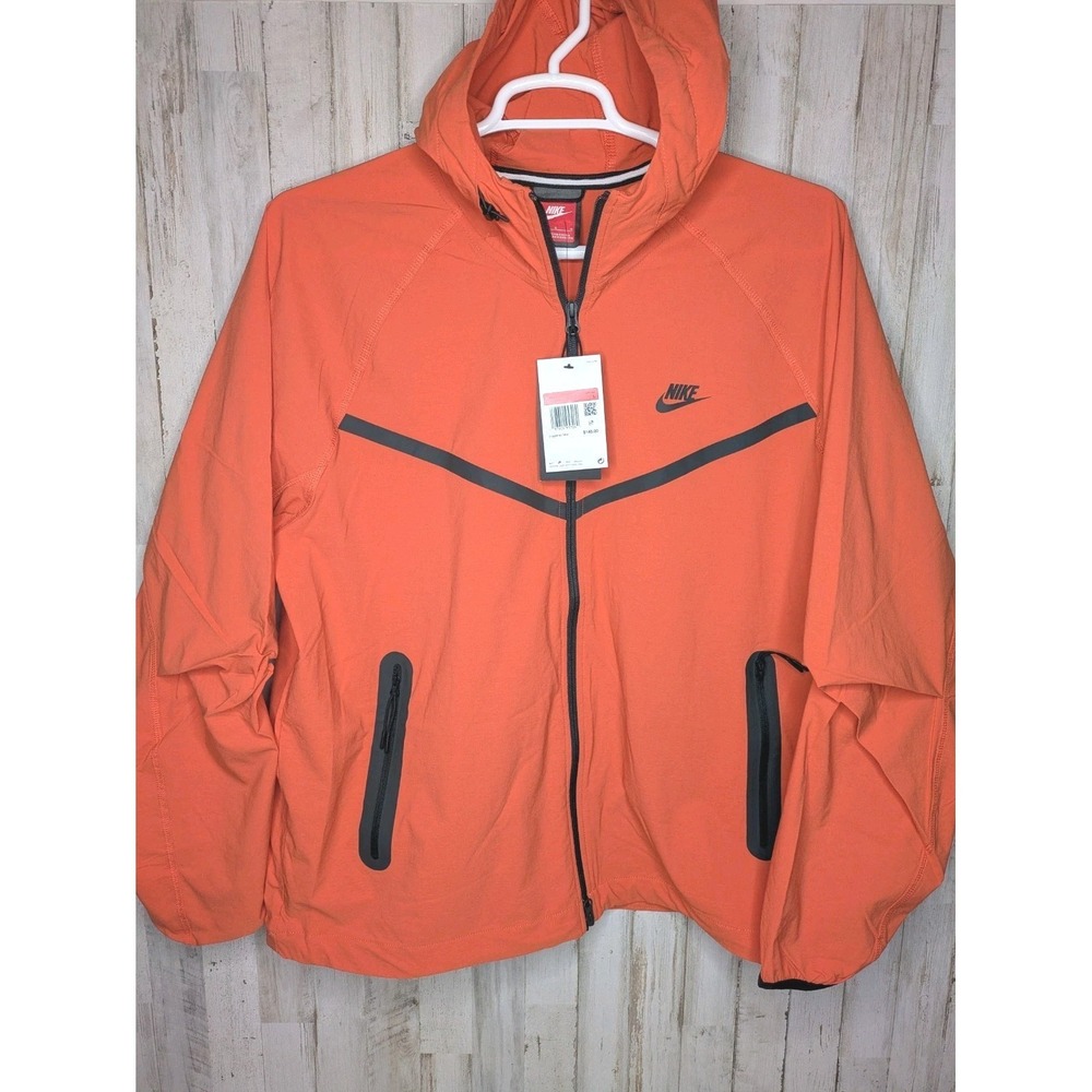 NWT Nike Tech Woven Full Zip Orange Windbreaker Jacket HM7151-846 $145 Size L